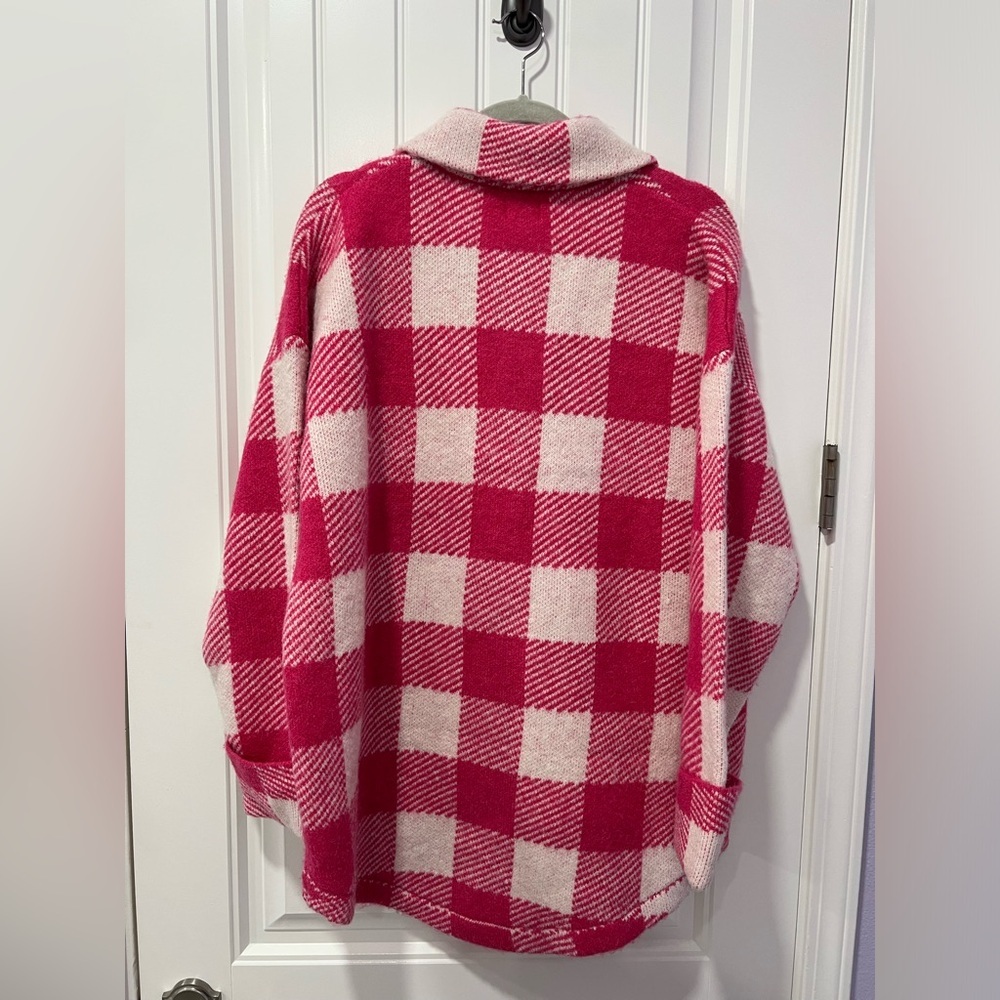 Sundry Anthropology | Oversized Pink Flannel Jacket | Size: Medium/Large - Picture 6 of 13